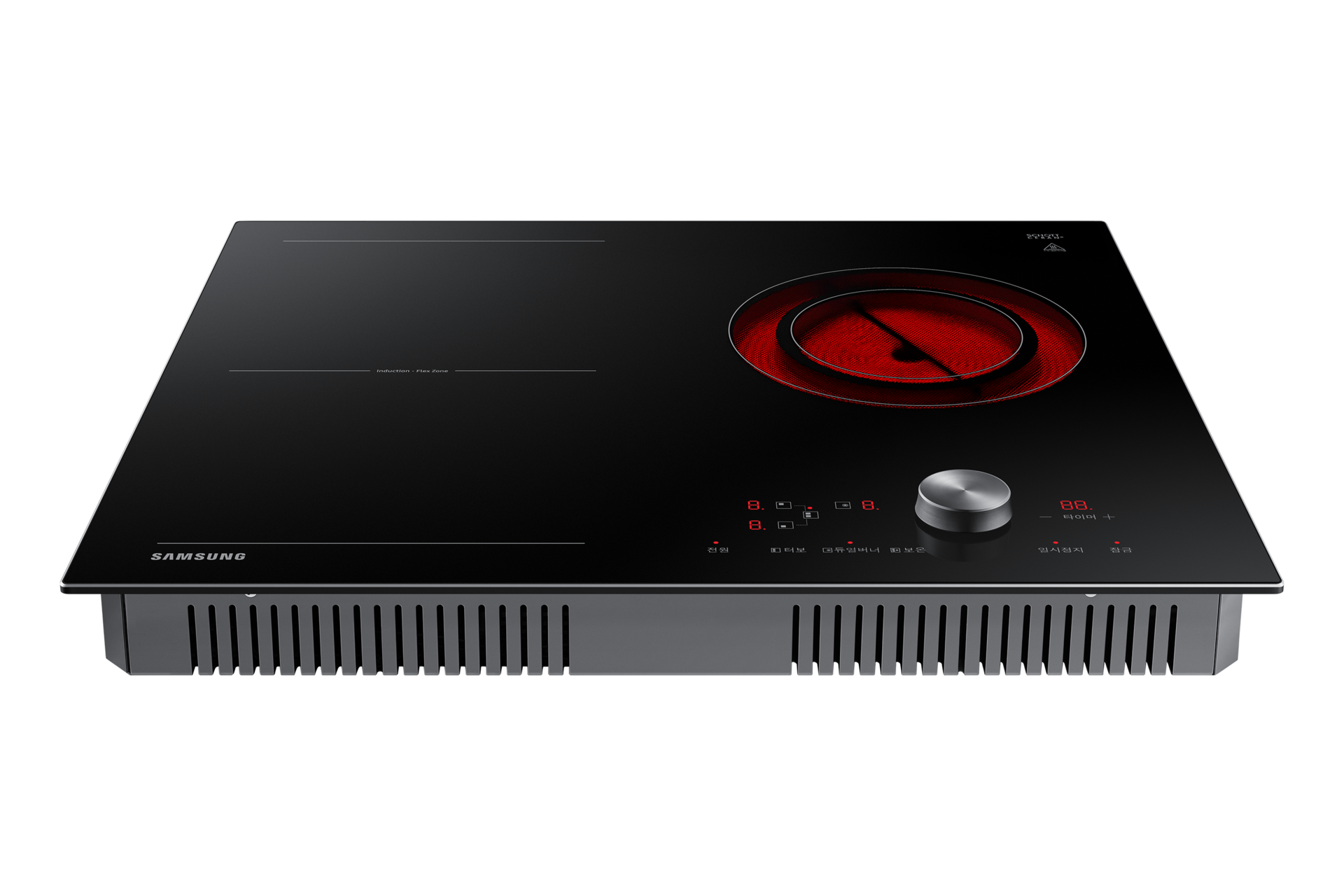 전기레인지 하이브리드 블랙 정면 위쪽 30도