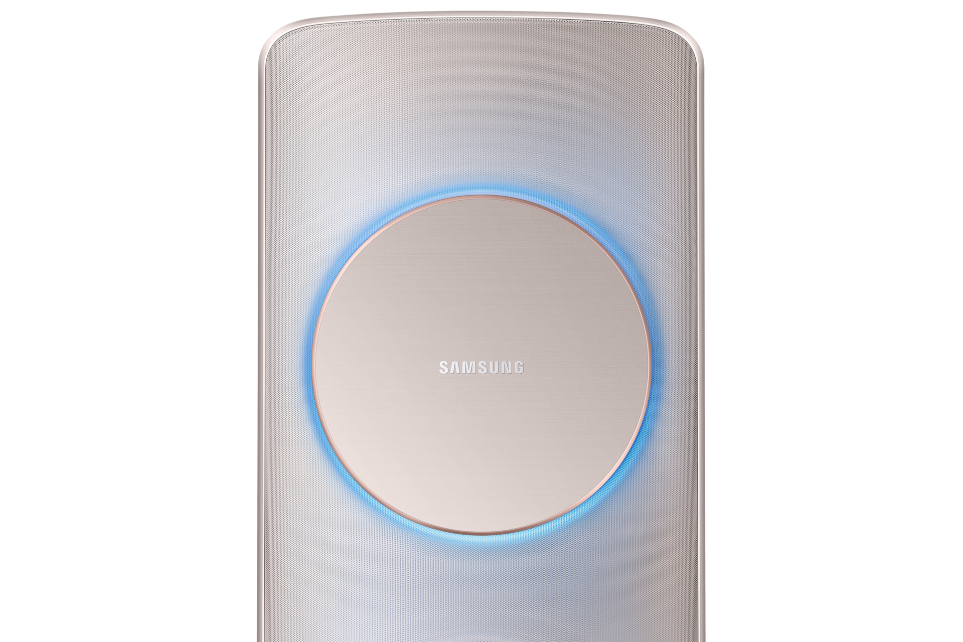 메탈 골드 정면, 전원 켜짐, 상단 바람문 1개 확대