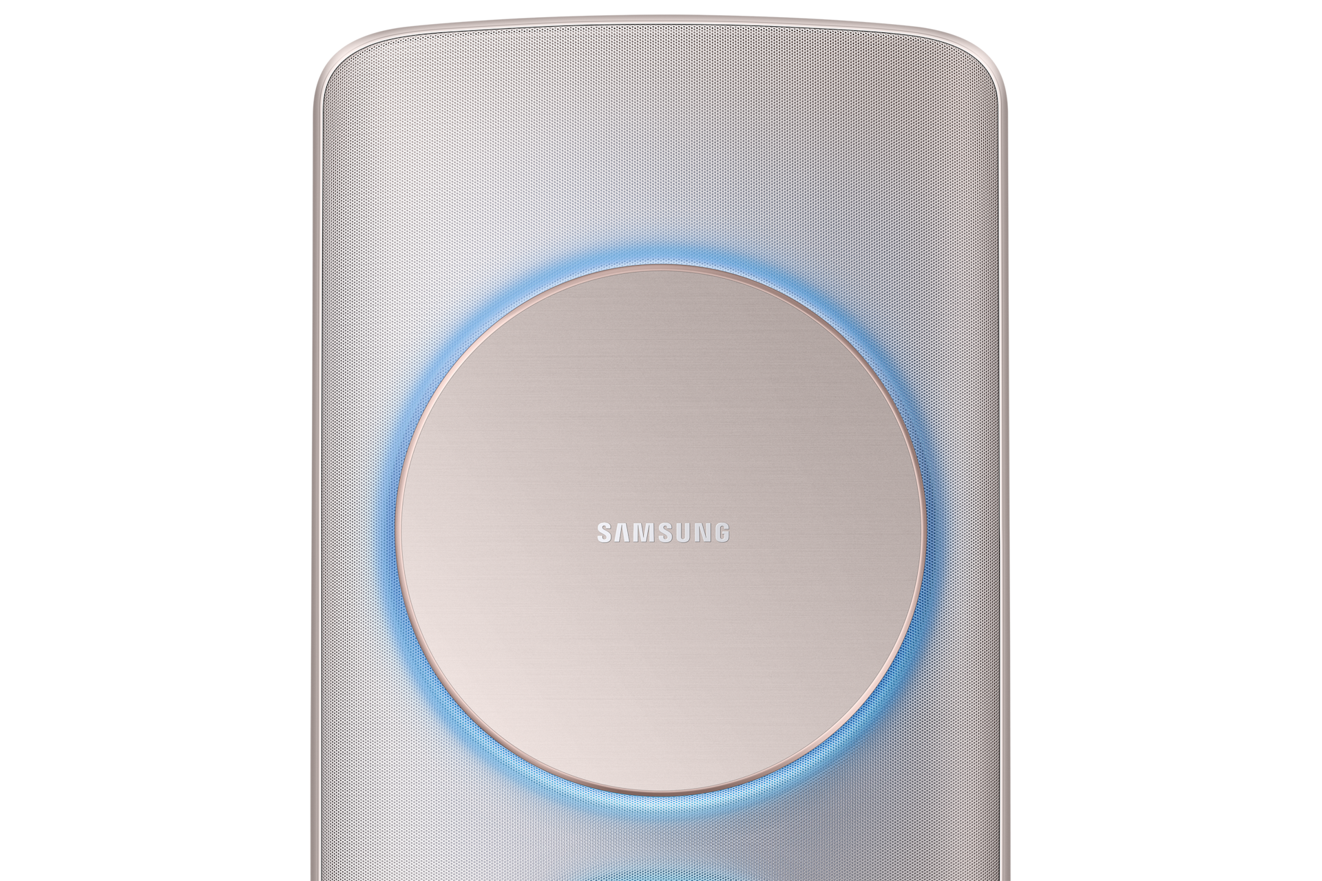 메탈 골드 정면, 전원 켜짐, 상단 바람문 1개 확대