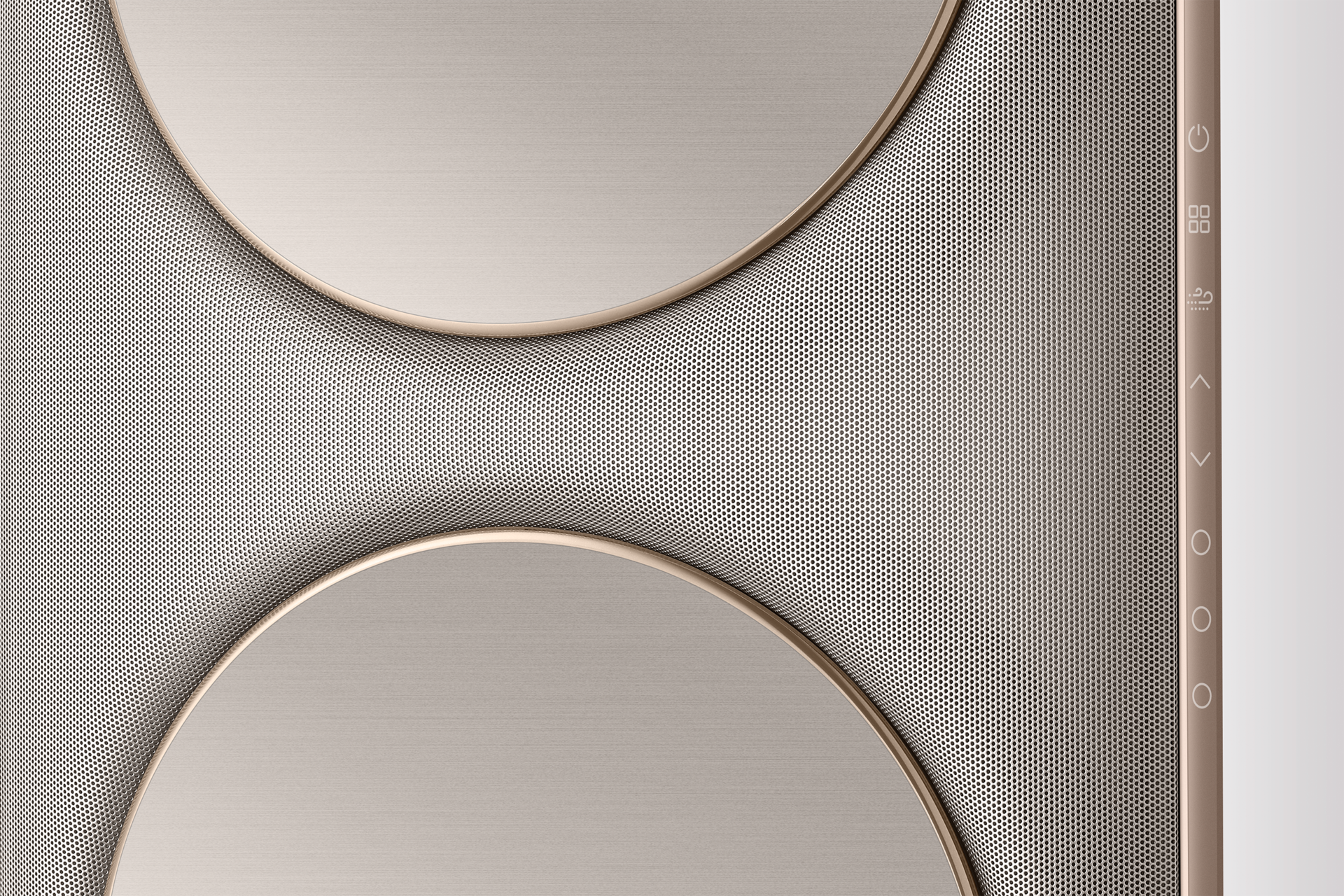 메탈 티타늄 정면,  바람문 1구, 2구 사이 확대