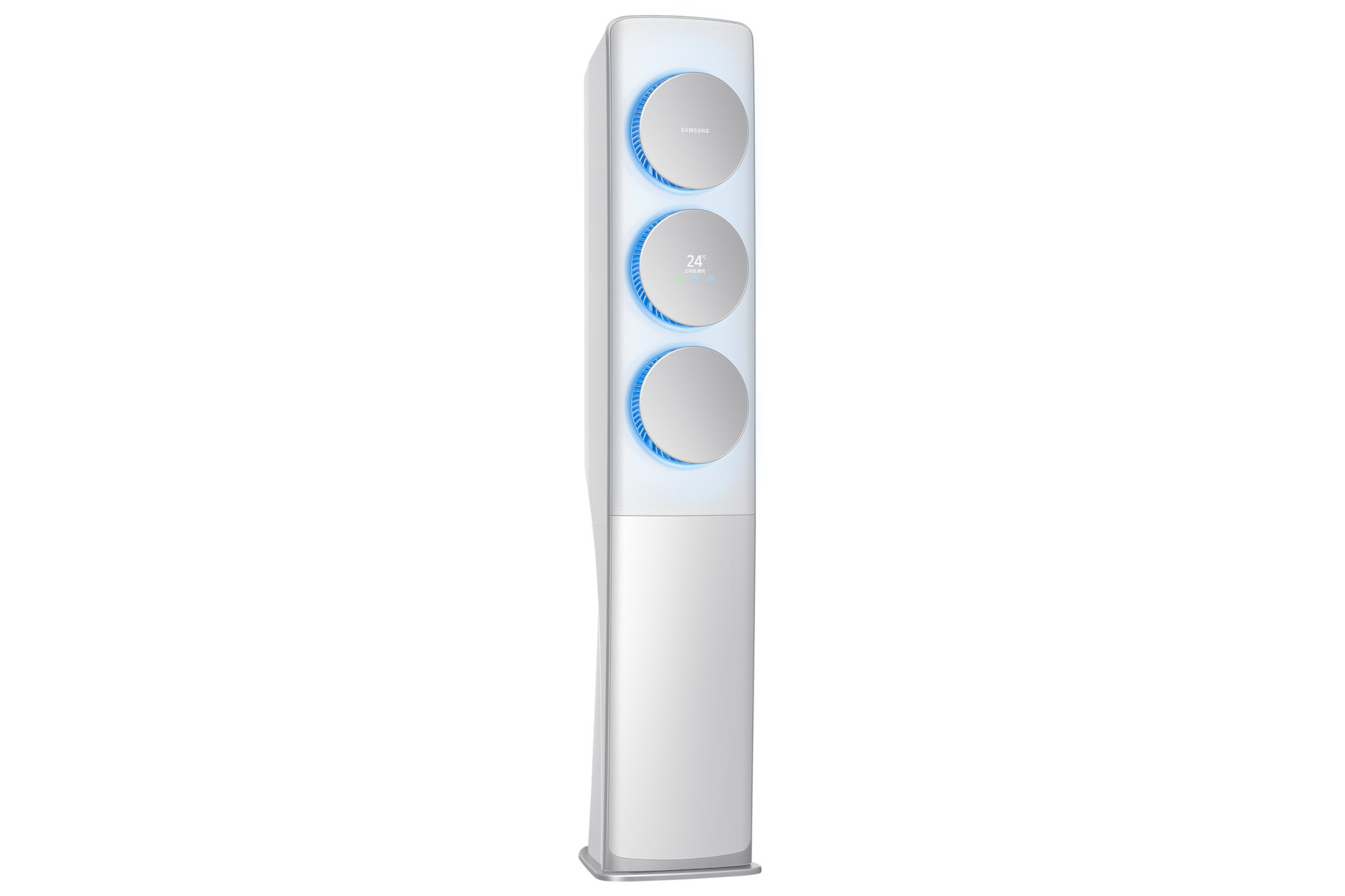 화이트 정면 오른쪽 15도, 전원 켜짐