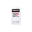 PRO Plus SD 메모리카드 128 GB 화이트 제품 정면 좌측으로 30도 돌린 이미지