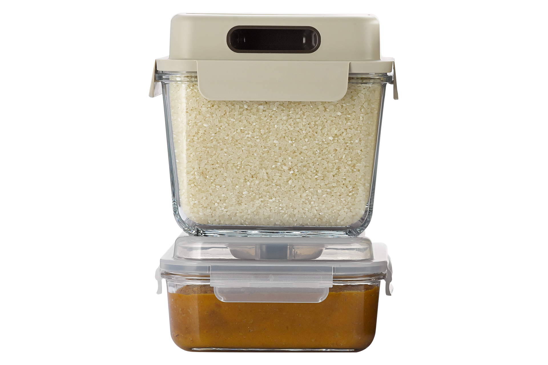 아래 클래식 핸디형 위 유리쌀통 오른쪽 90도 측면