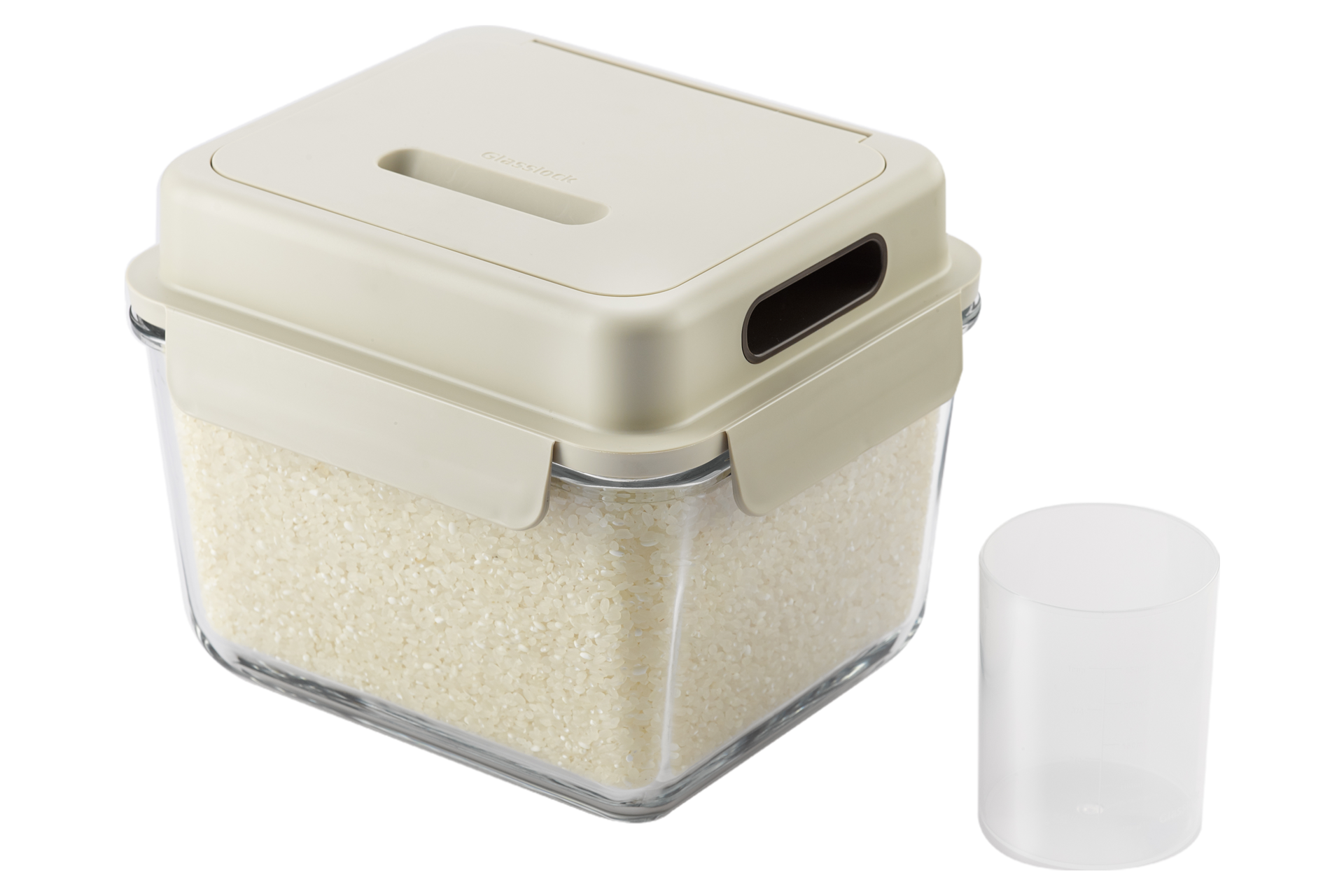 유리쌀통 오른쪽 15도 계량컵