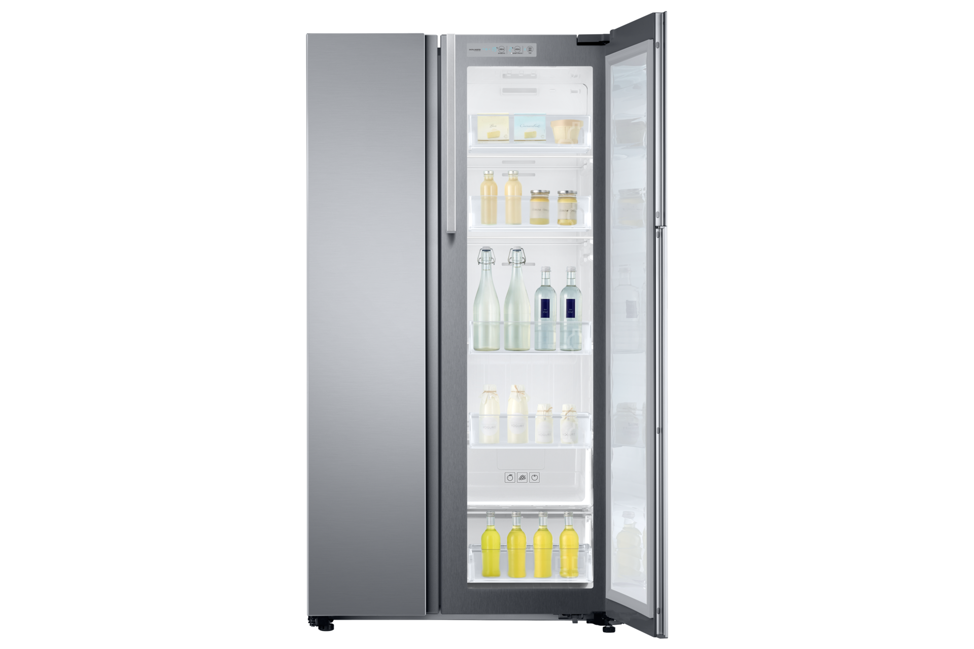 제품 앞면 오른쪽 푸드쇼케이스 열림 내용물 있음