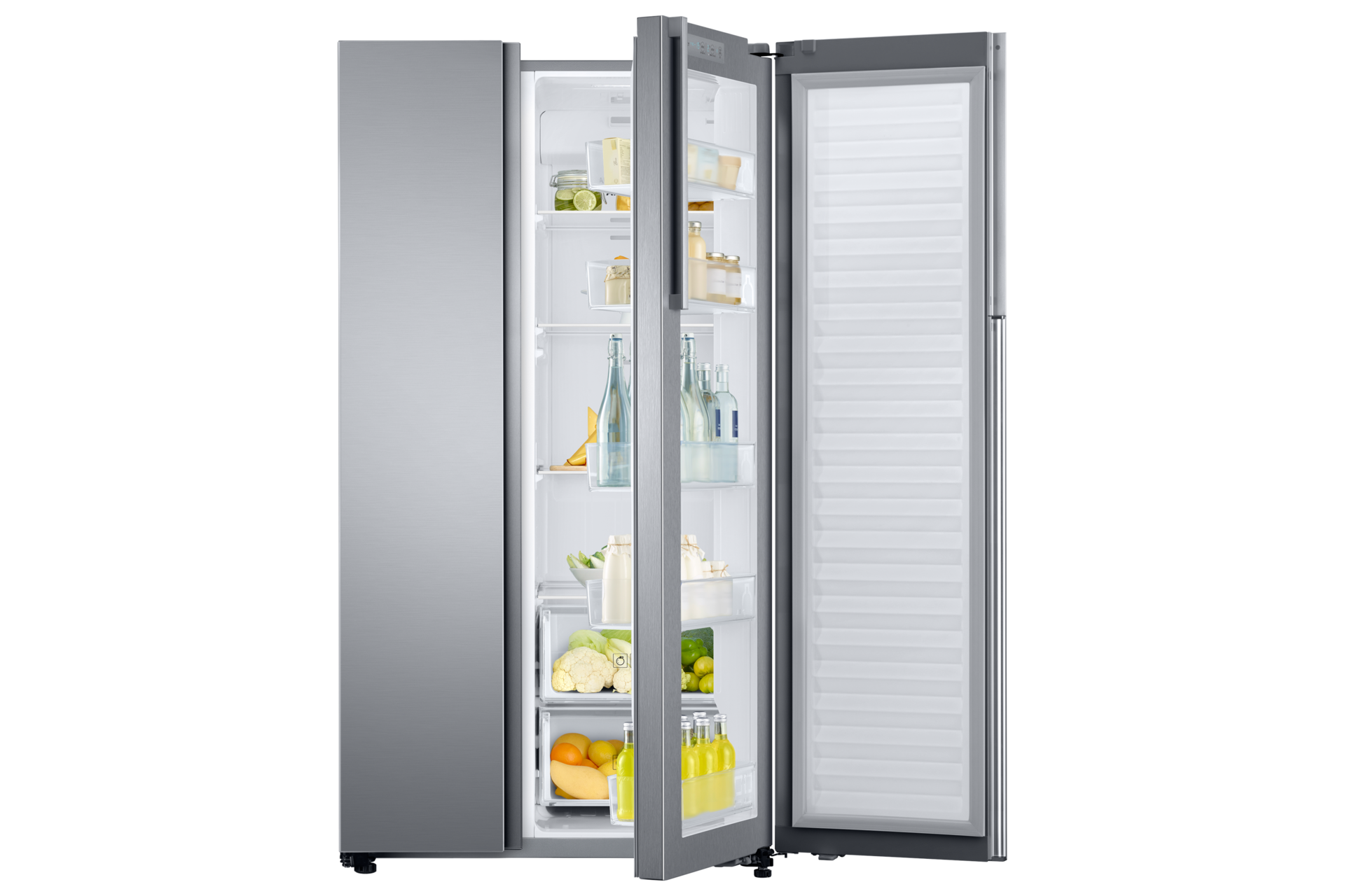 제품 앞면 오른쪽 인케이스 살짝 열림 푸드쇼케이스 열림 내용물 있음