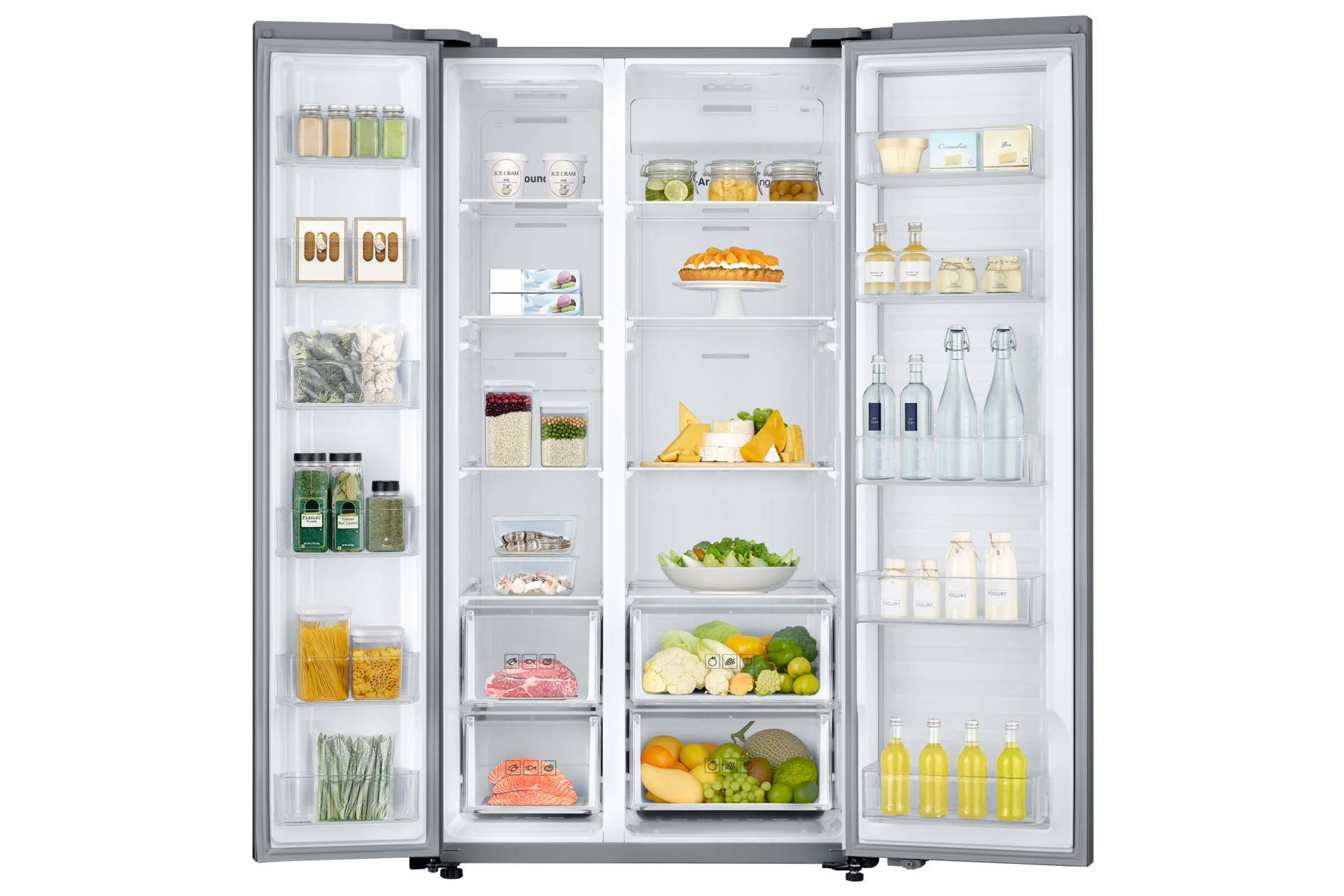 제품 앞면 전체 도어 열림 내용물 있음