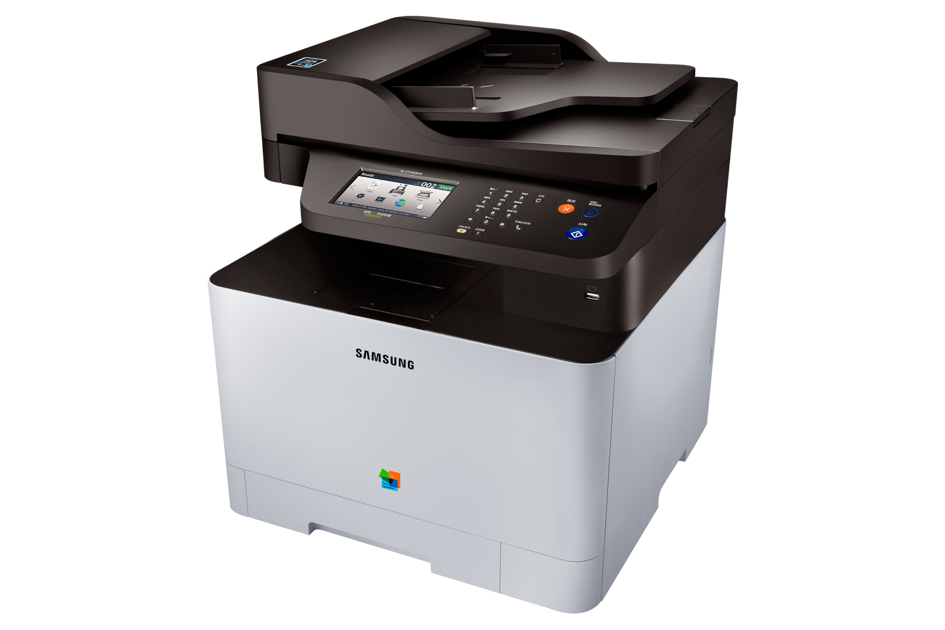 컬러 레이저 복합기 14/14 ppm 크림 화이트 우측 30도