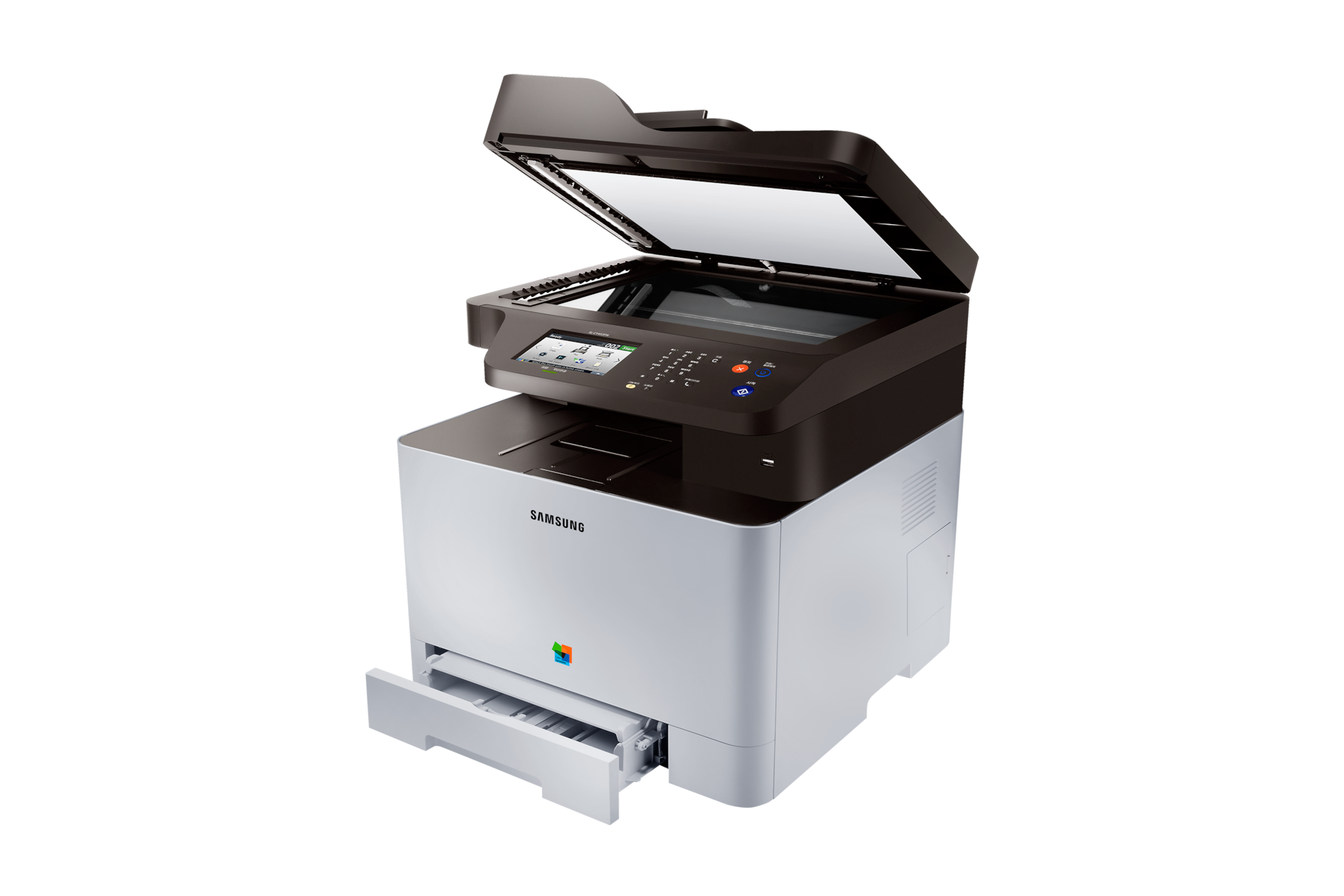 컬러 레이저 복합기 14/14 ppm 크림 화이트 카세트 오픈