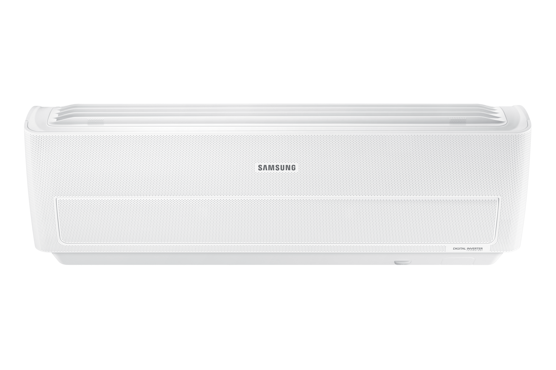 화이트 벽걸이 에어컨 정면 닫힌 컷