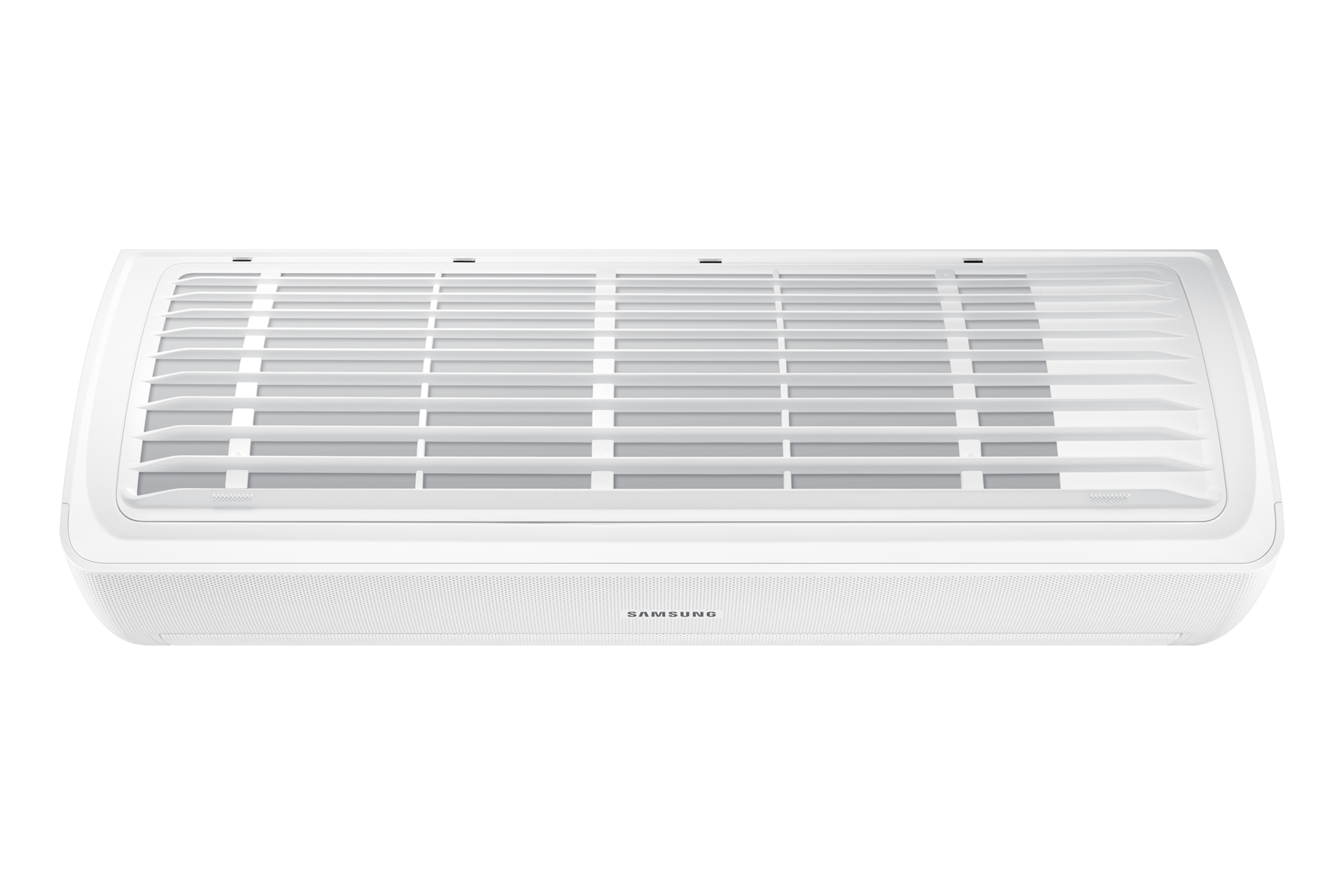 화이트 벽걸이 에어컨 탑 뷰
