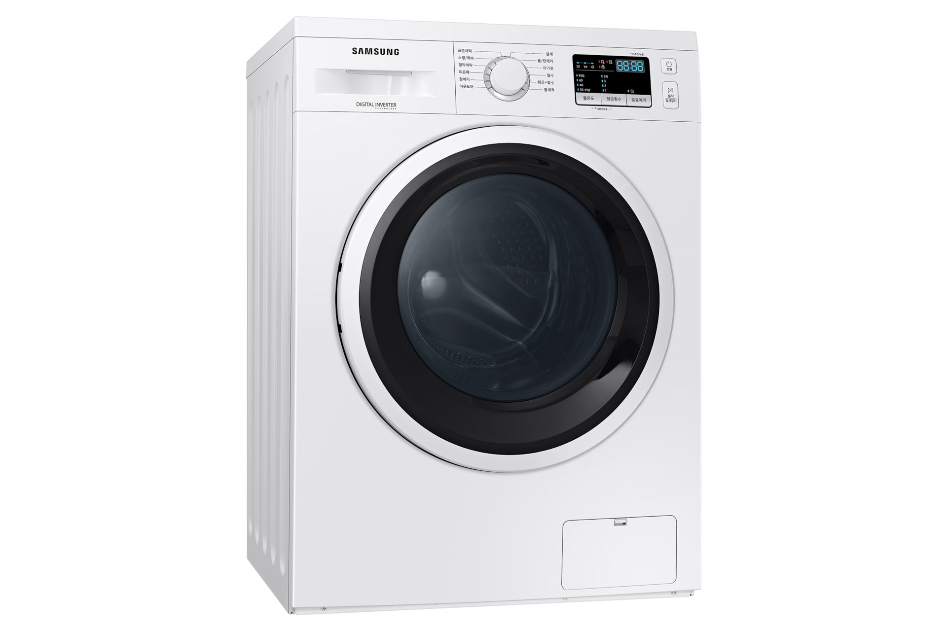 드럼 세탁기 9 kg 화이트 우측 15도