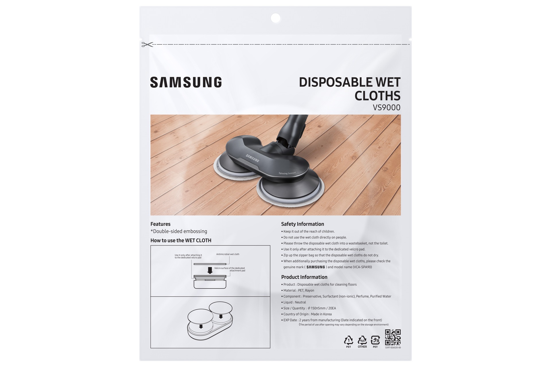 Buy Disposable Wet Cloths (20 pieces) Samsung Singapore