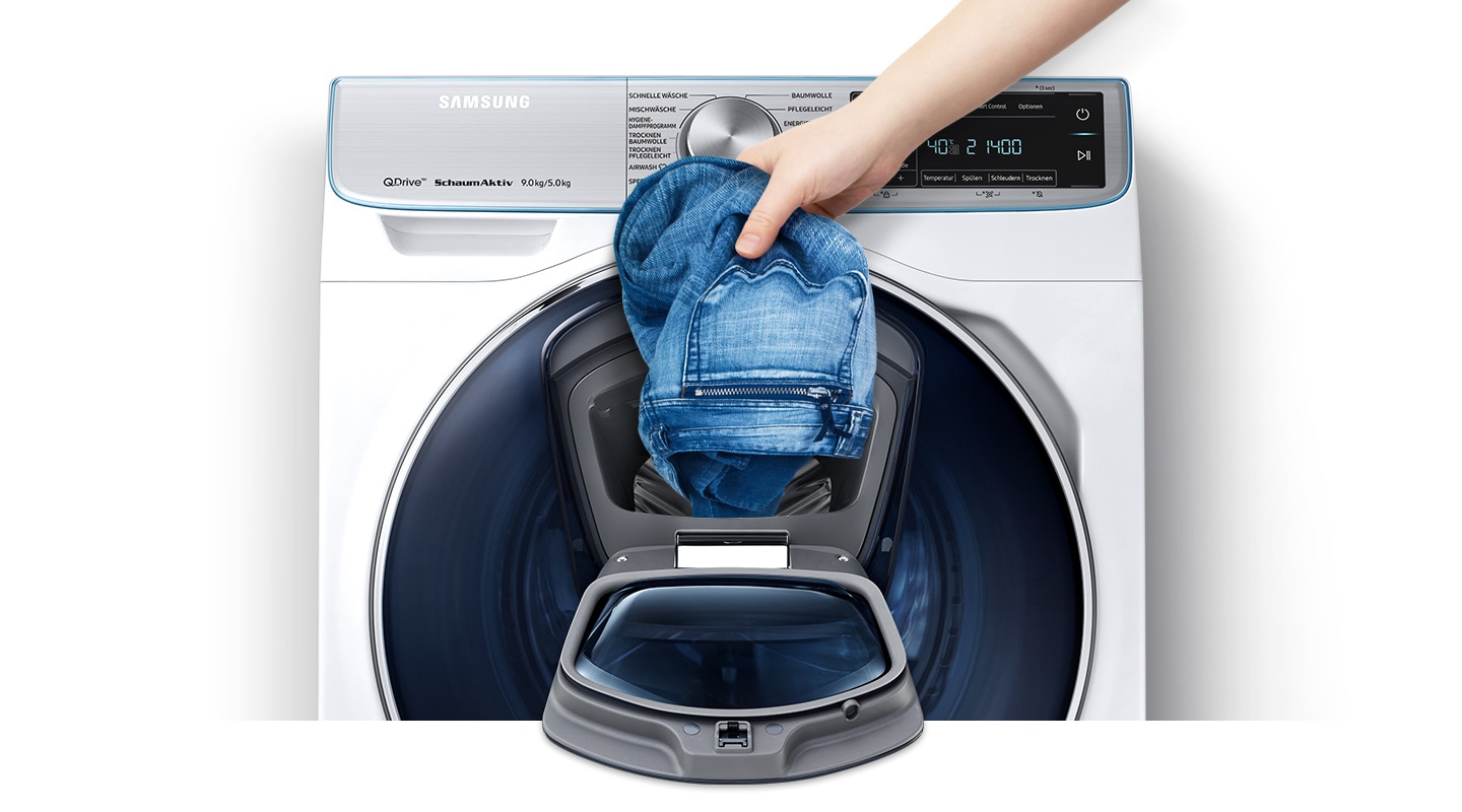 Samsung Quick Drive Combo Washing Dryer – Add items After wash cycle already started