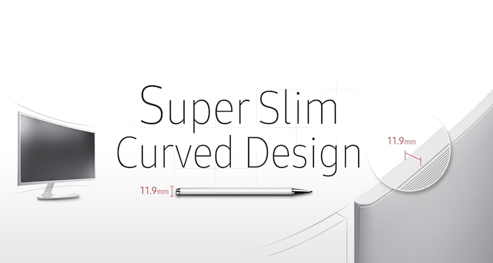 Samsung C32f391 32 inch Curved Monitor Ultra Slim Design 