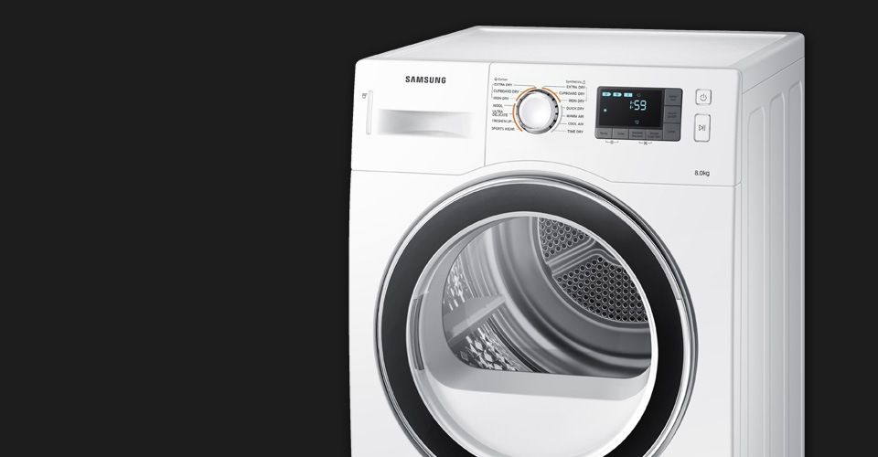 Samsung 8kg Condenser Dryer (DV80H4200CW) Samsung Singapore