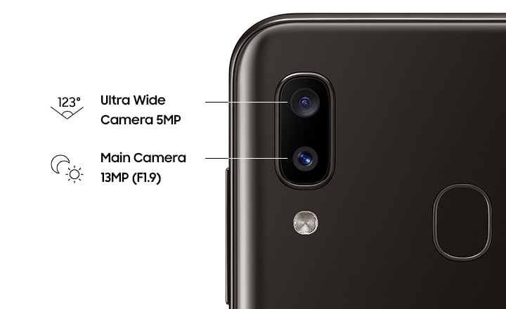 samsung a20 camera details