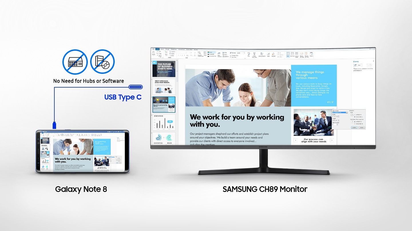 Monitor Samsung LED 34 ( C34H890WJL ) curvo - hdmi - dp - 3 - usb - usb - c