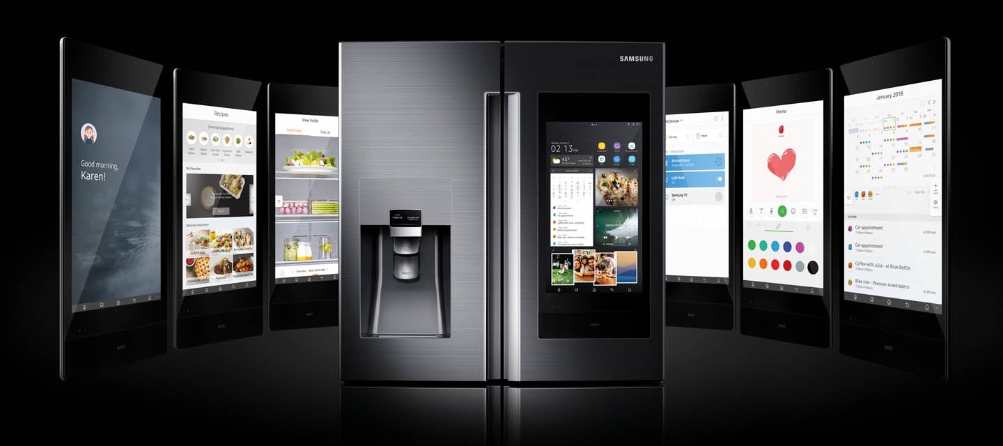 Samsung Family Hub Refrigerator 21.5” touch screen and smart apps