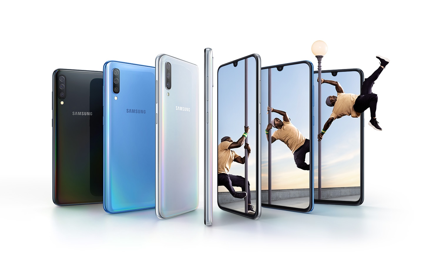 Samsung Galaxy A70 with cinematic visual experience