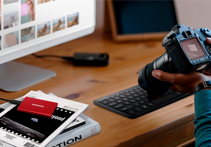 Portable SSD T7 1TB (Metallic Red) | MU-PC1T0R/WW | Samsung