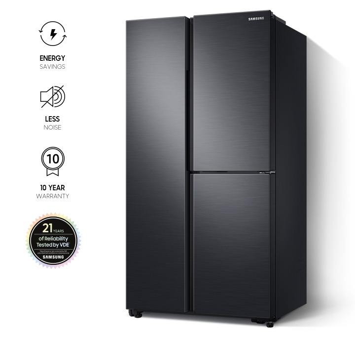 Samsung 3 Door Side by Side Refrigerator with Digital Inverter