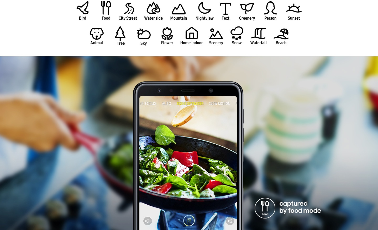 Samsung Galaxy A7 – Intelligent Camera with Built-in Scene Optimiser