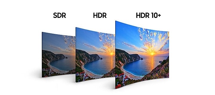 Le téléviseur intelligent courbé Samsung UHD 4K NU7300 Series 7 HDR 10+ donne vie à toutes les nuances de l'image