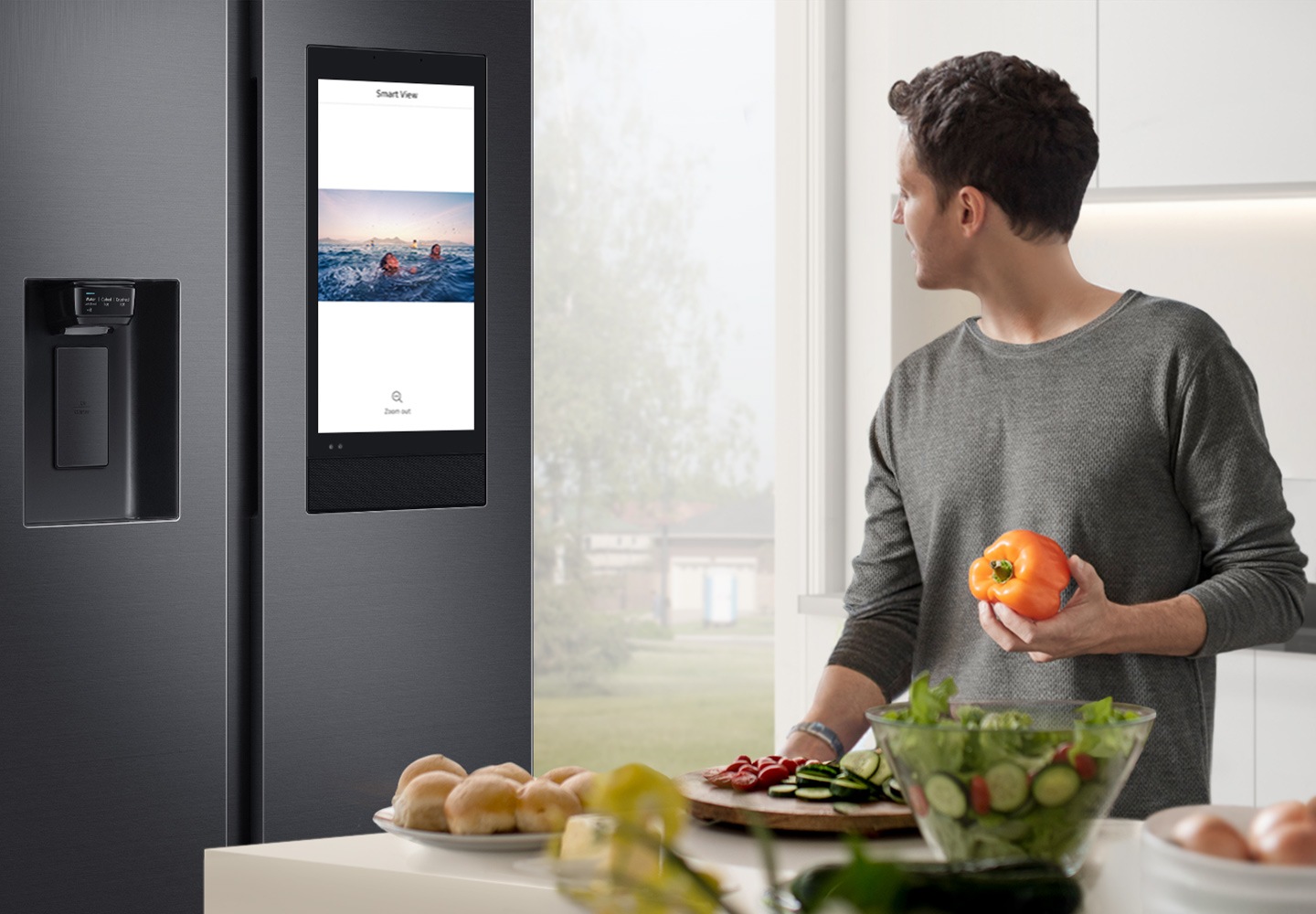 Mirror your smartphone or TV, right on your fridge