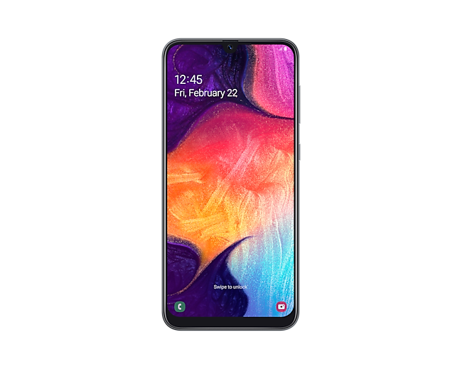 Samsung A50 immersive 6.4-inch Infinity-U display covers the phone from edge to edge, making the phone nearly bezel-less. Comes with FHD+ resolution and Super AMOLED’s vibrant colour display.