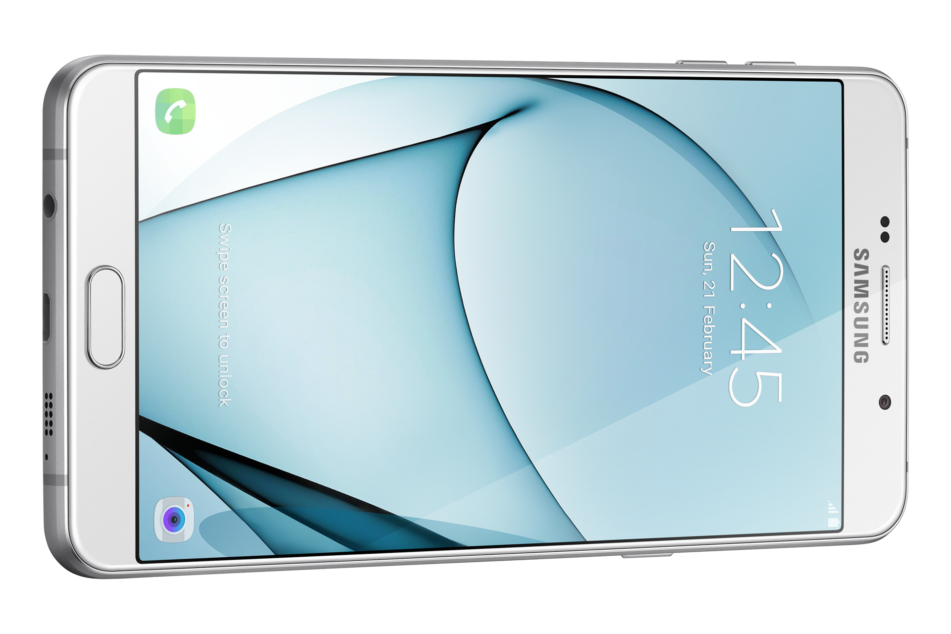 Samsung a9 pro screen view from top.