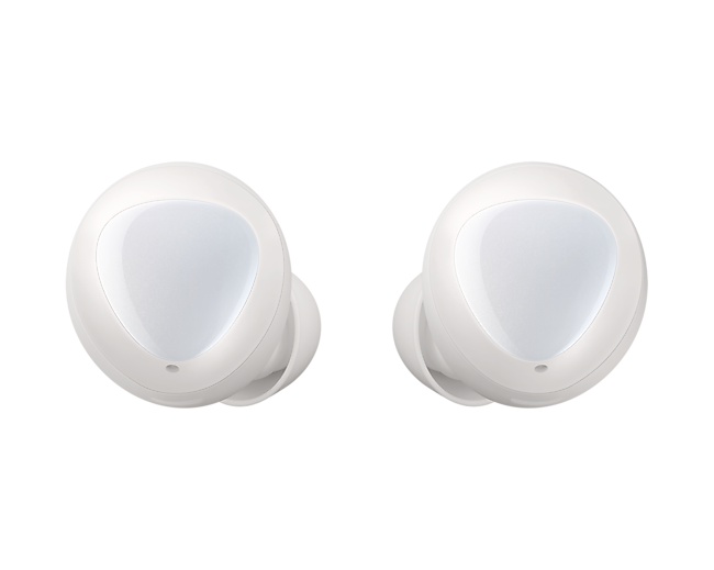 Samsung Galaxy View Buds (White) wireless earbuds — Front View