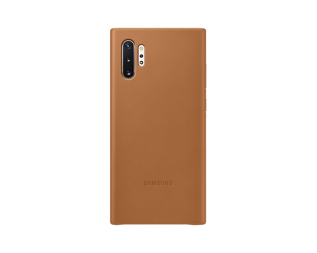 Galaxy Note10+ Leather cover back brown