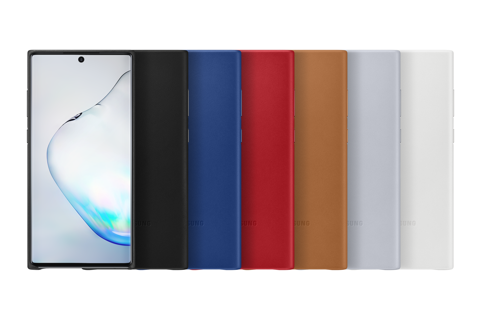 Galaxy Note10+ Leather cover set-cut red