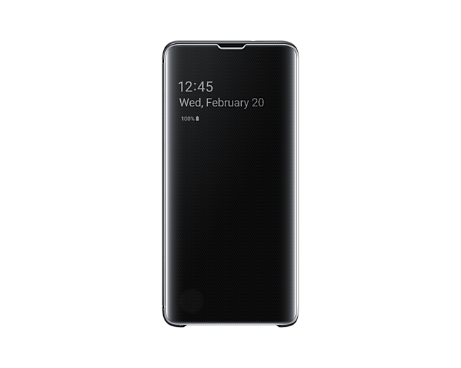 Galaxy S10 Clear View front black