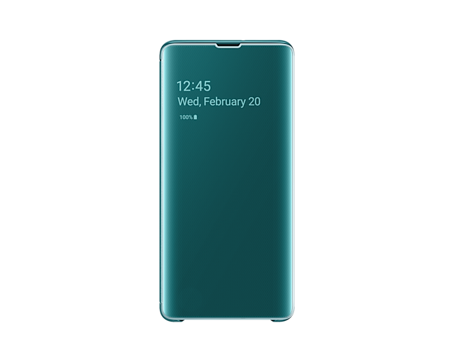 Galaxy S10+ Clear View front green