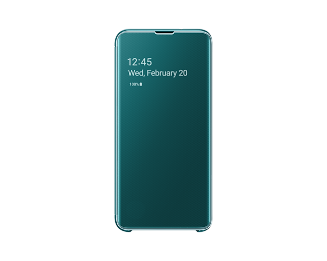 Galaxy S10e Clear View front green