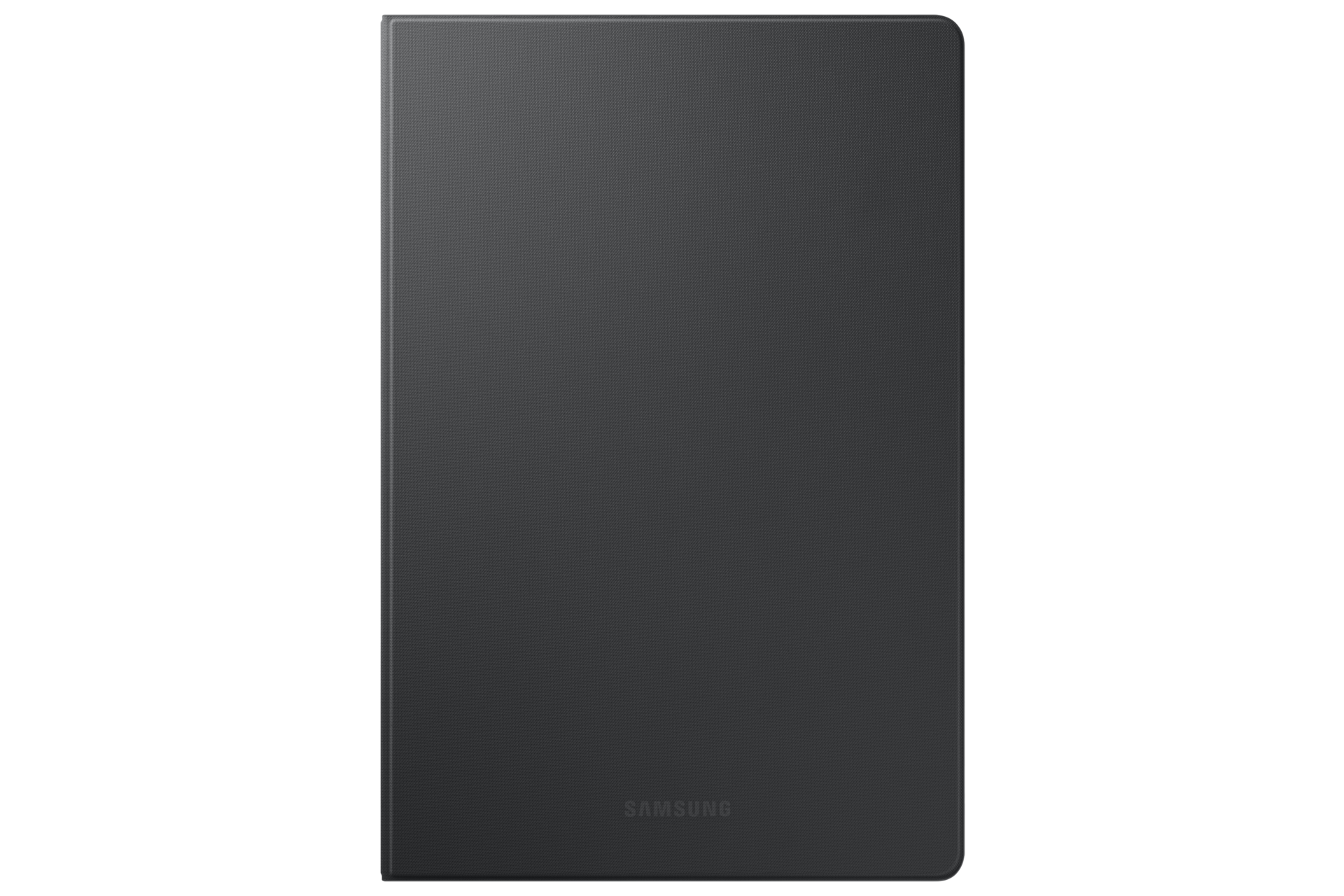 The front of a gray Samsung Tab S6 Lite cover with a pen holder that's better than a case, its cover can fold around and clings magnetically