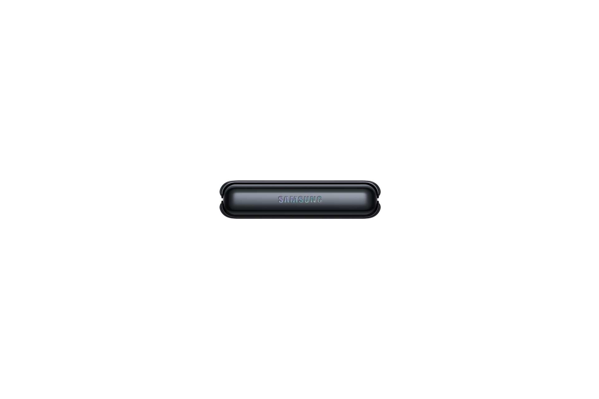 A hinge of Samsung Z Flip (SM-F700FZKDXSP) in Mirror Black, enhancing an experience with a 12MP Ultra-Wide camera comes along with a Custom filter
