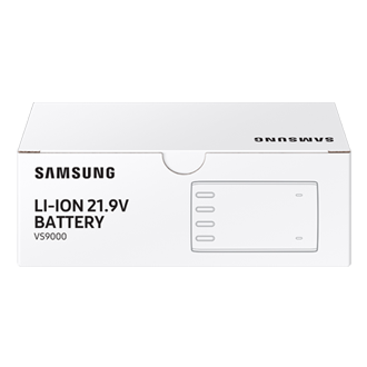Shop for Samsung VCA-SBT90 now. Image shows white box packaging of Battery for Jet 75 and Jet 90 seen from the front