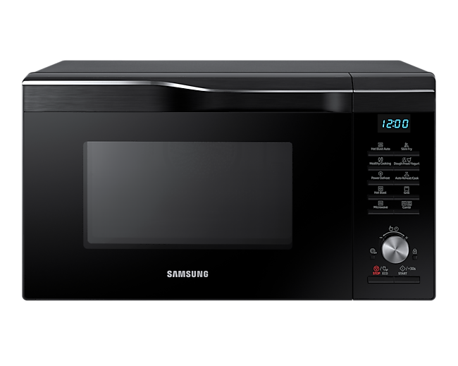 Explore Samsung MC28M6055CK/SP features now. HotBlast™, 28L, Convection Microwave Oven in black viewed from the front