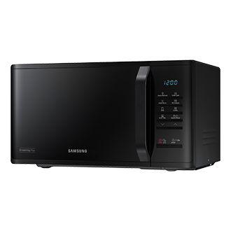 Shop for Samsung MG23K3513AK/SPnow. Ceramic Inside™, 23L, Grill Microwave Oven seen from right perspective view