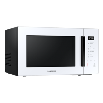 Explore MG30T5018CW/SP functions now. Grill Microwave Oven with Grill Fry, 30L (White) seen from left perspective view