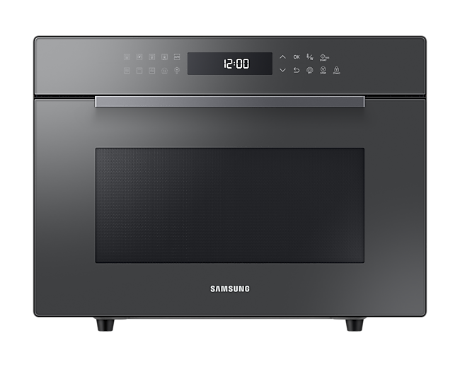 Front view of the Samsung Convection Microwave Oven 35L with HotBlast Technology.