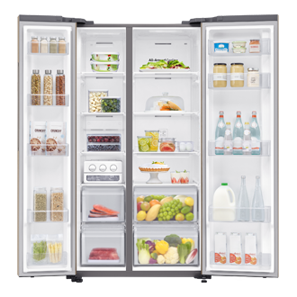 Side By Side Spacemax Fridge 647l Gold Samsung Singapore