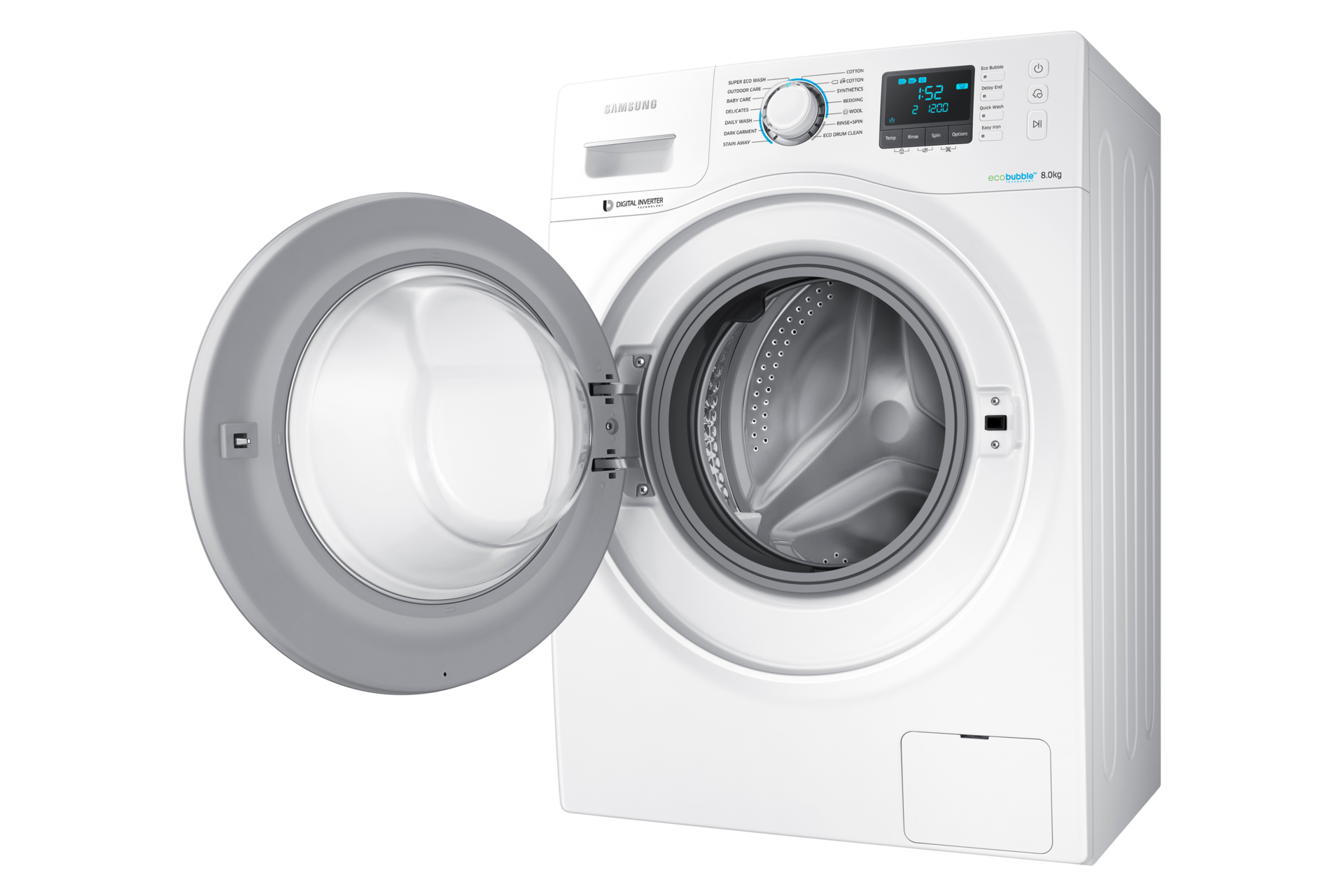 WW80 Eco Bubble Washer with Digital Inverter Motor, 8kg | WW80H5400EW ...