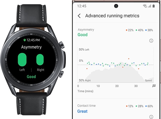 Samsung Galaxy Watch 3 LTE (45mm) silver specs | health tracking /fitness tracking /Software Tizen OS 5.5