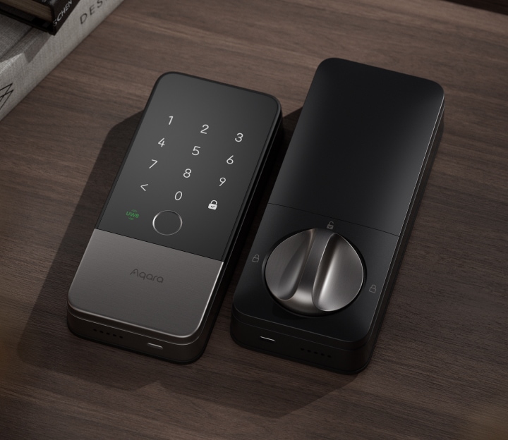 Aqara doorlock keypad with background