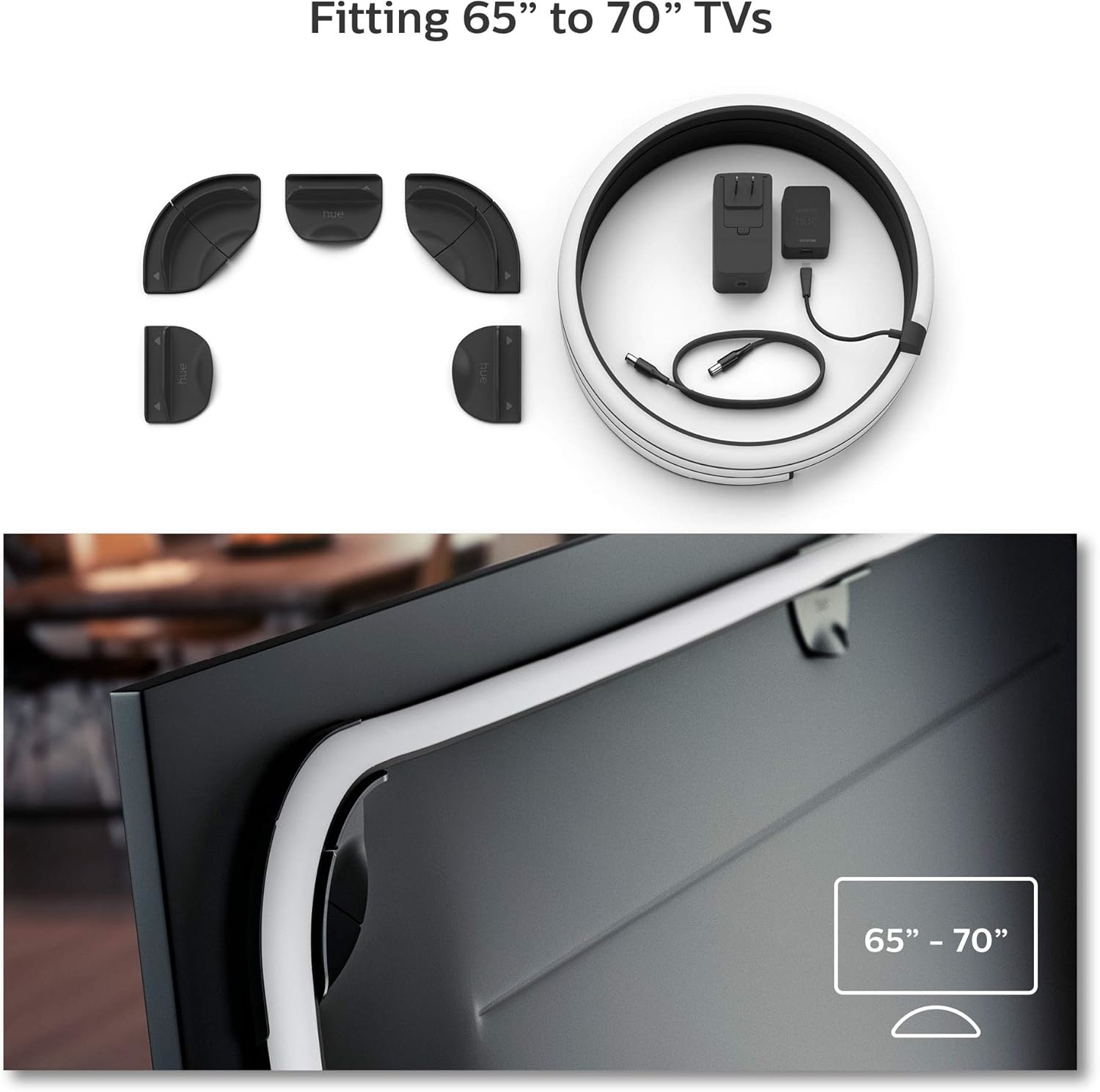 Philips Hue behind the TV LED Kit Fitting 65&quot; to 70&quot; TVs
