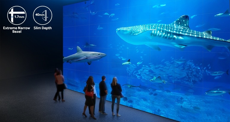Deeper visual impact and thinner bezel width than existing video walls